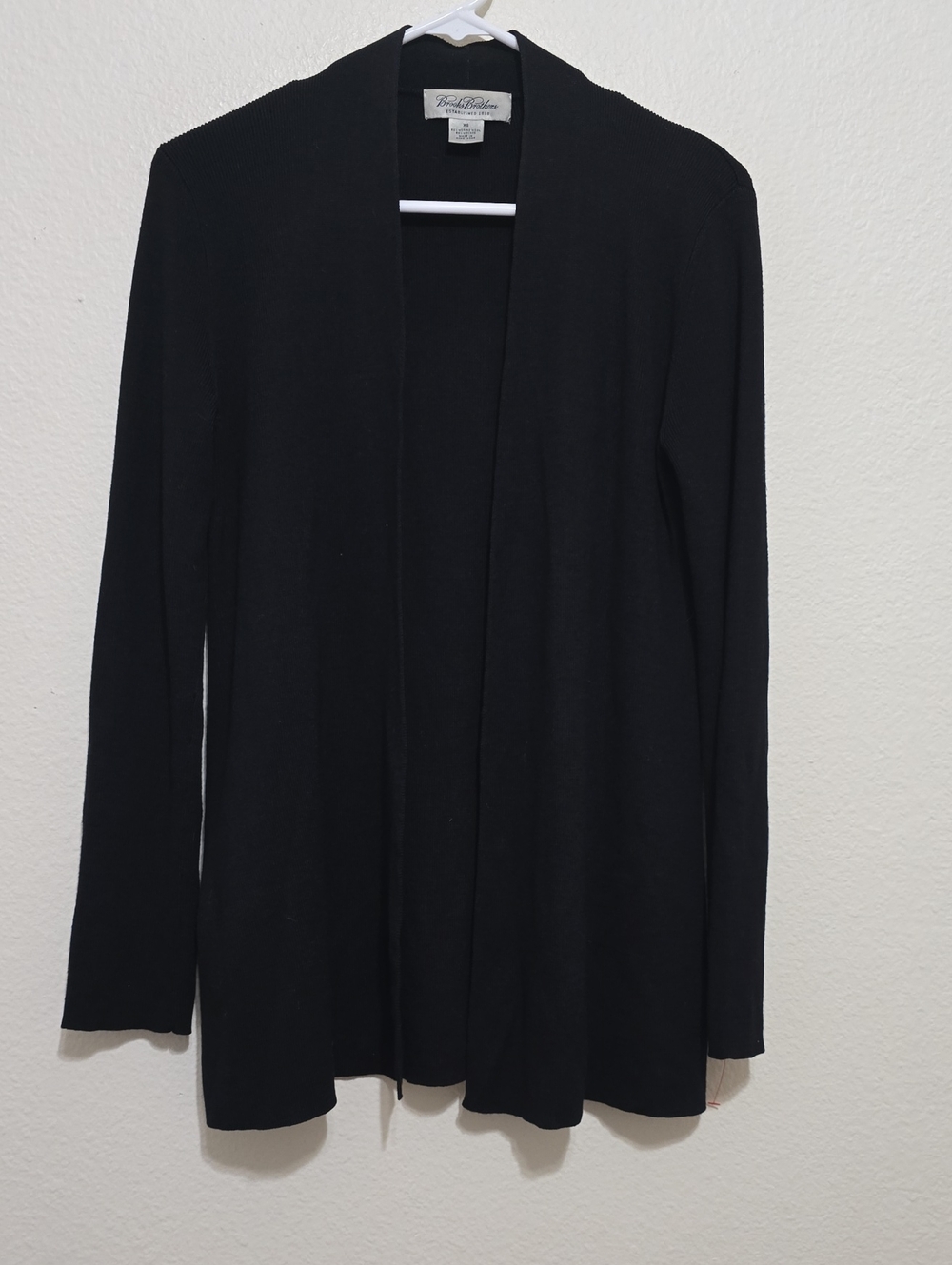Brooks Brothers Black Open-Front Lightweight‎ Cardigan Xs